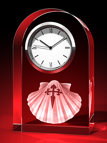 Jakobsmuschel - Uhr, Glas rund – GLASFOTO.COM